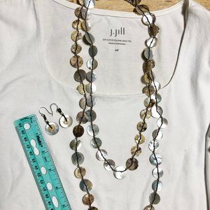 J Jill Necklace and Earring Set of Shell